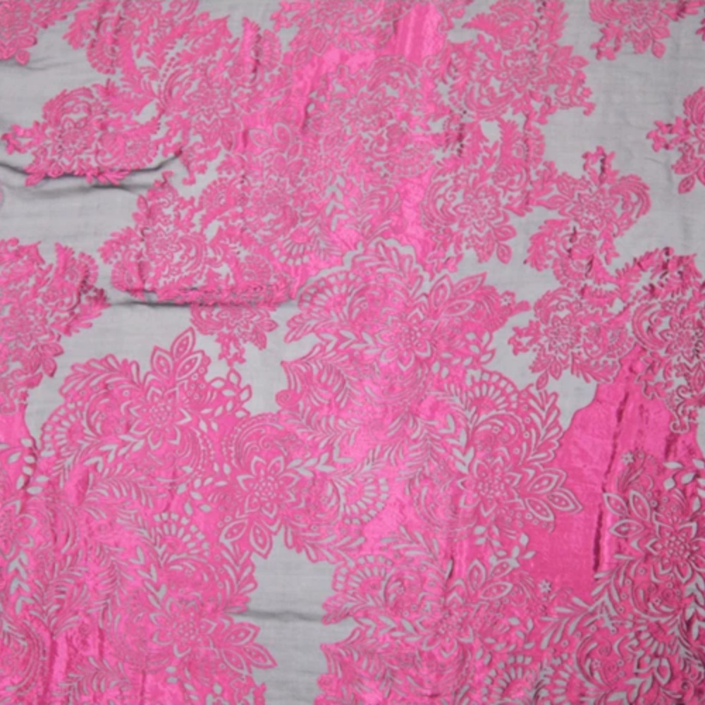 Fashion Large Pink Flower Desi - Robe Silk Women 评论和价格