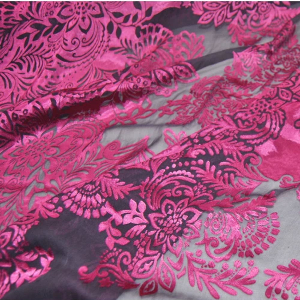 Fashion Large Pink Flower Desi - Robe Silk Women 评论和价格