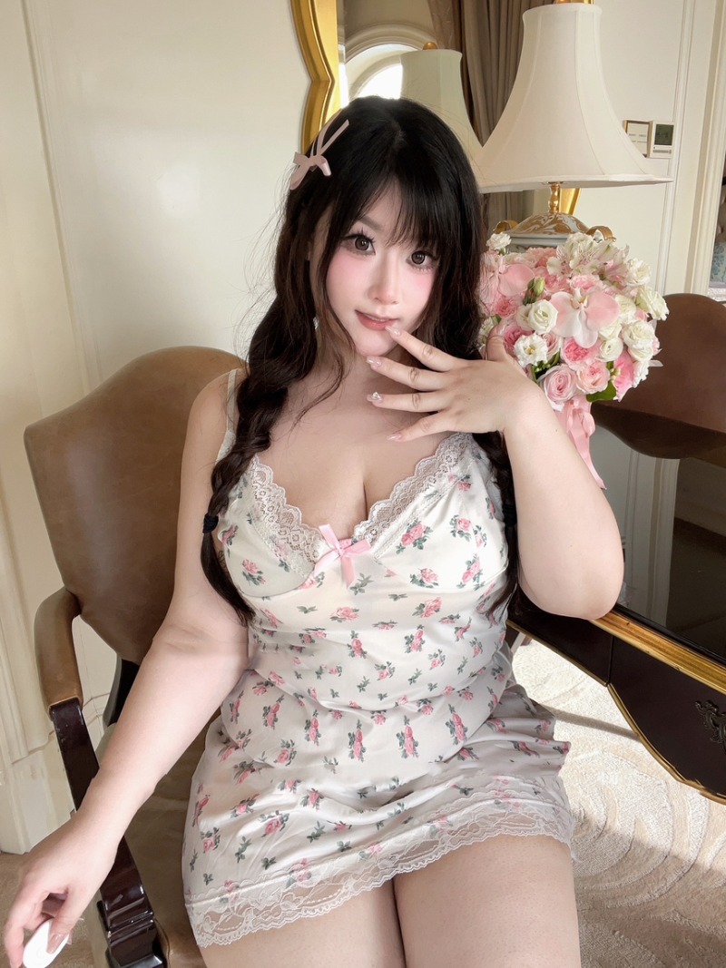 Women's Sexy Plus Size Lingeri - Babydoll Chemise Night 评论和价格