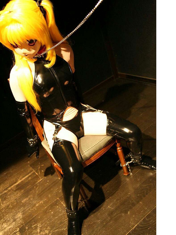 4PCS/SET Wet Look PVC Catsuit  - Garter Belt Set 评论和价格