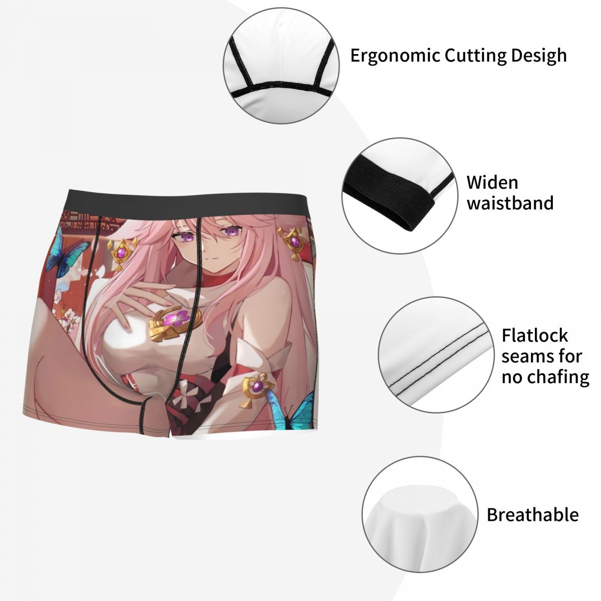 Genshin Impact Yae Miko Boxer  - Boyshort Underwear 评论和价格