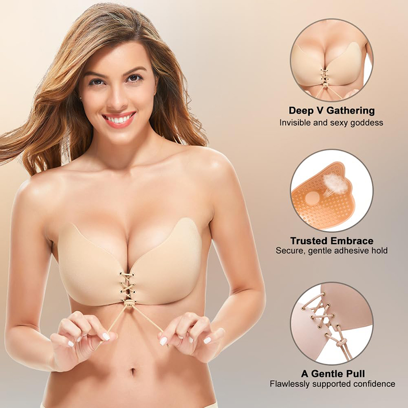 1/2 Pairs Women Summer Backles - Strapless Bra Backless 评论和价格