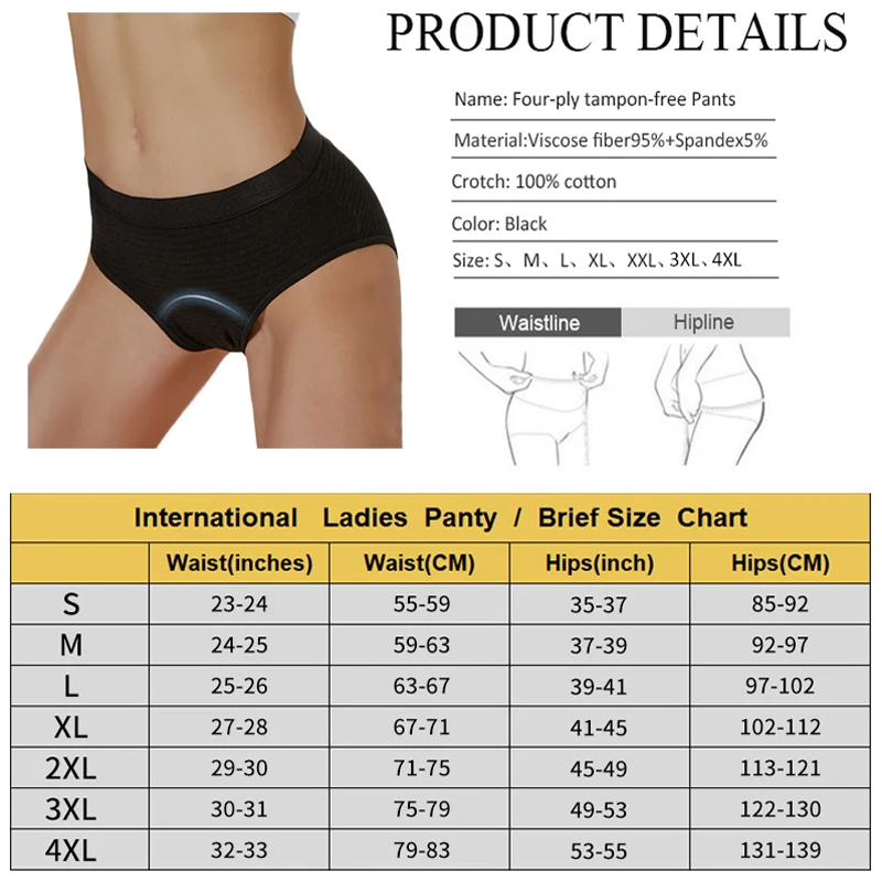 2Pc Heavy Flow Pure Cotton Men - Period Panty Absorbent 评论和价格