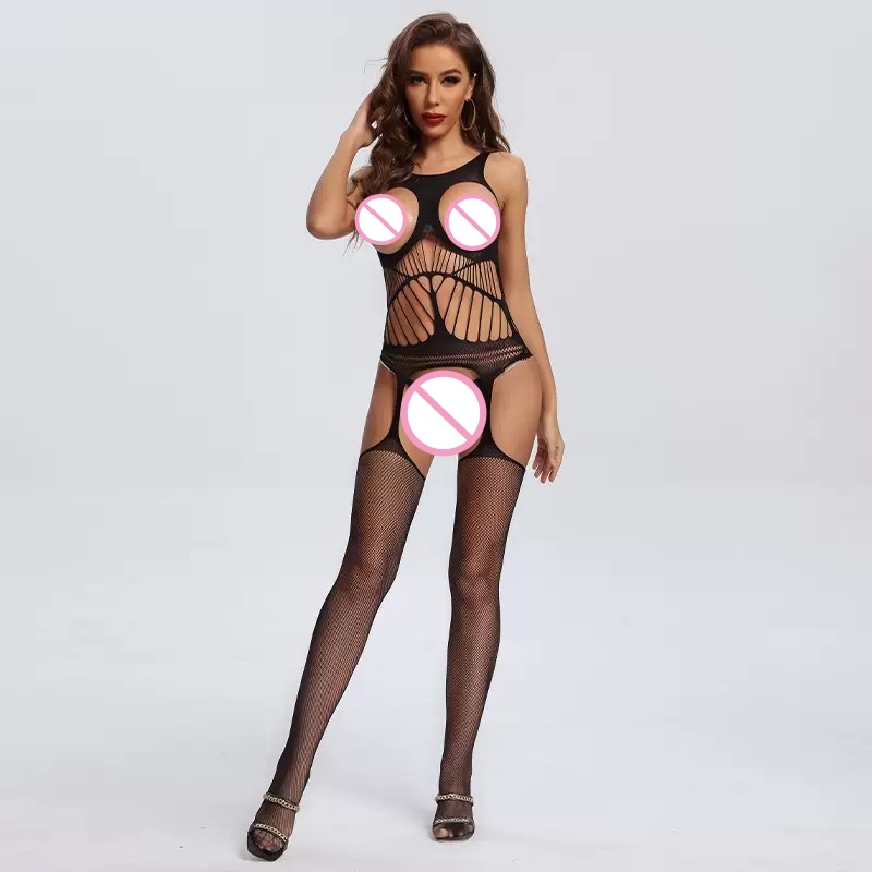 Crotchless Bodysuits Transpare - Bodystocking Fishnet 评论和价格
