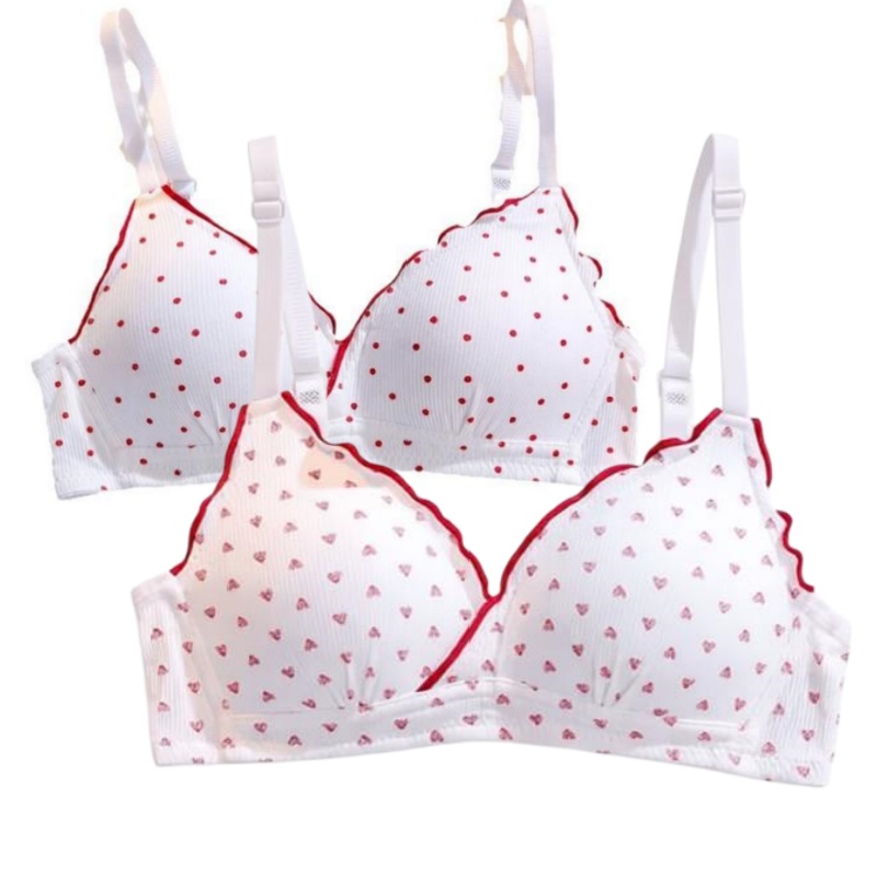 Cute Sweet Wireless Bra Set,Co - Bralette Wireless Soft 评论和价格