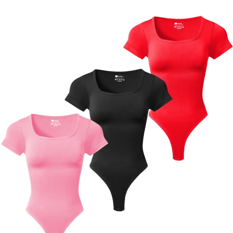 Women Plus Size Square Neck Sh - Shapewear Bodysuit Firm 评论和价格