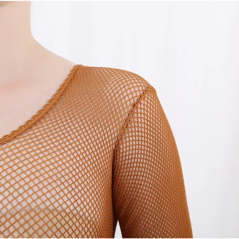 Latin Dance Full Body Jumpsuit - Bodystocking Fishnet 评论和价格